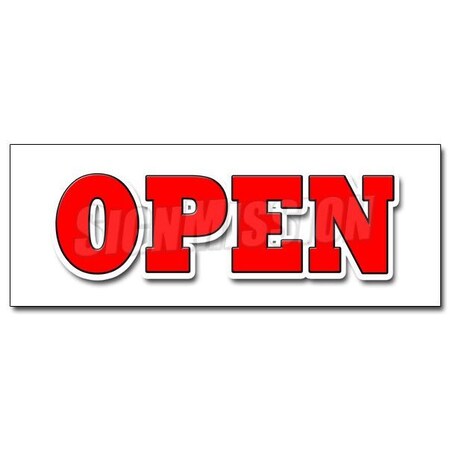 Signmission OPEN DECAL sticker grand opening new store for business shop sale retail, D-12 Open D-12 Open